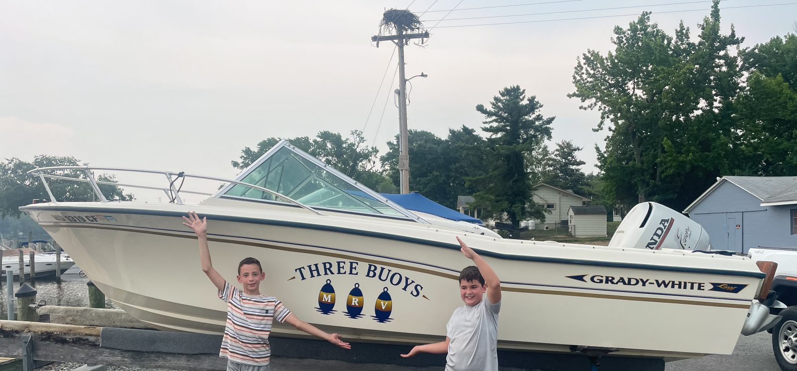 The family boat named Three Buoys