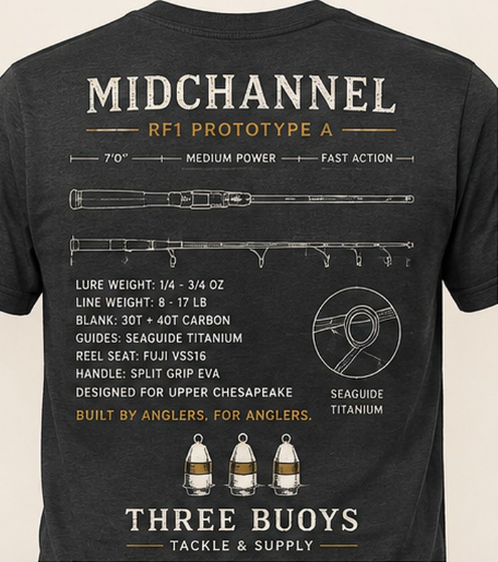 Equipment Collection back print — rod specifications from our own gear development